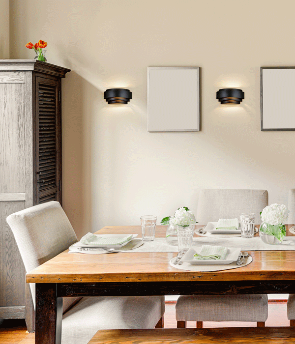 도리 원형 인테리어 벽전등 (블랙/화이트)