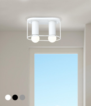 마크 원형 2등 현관등, 베란다조명 (블랙 화이트 그레이)