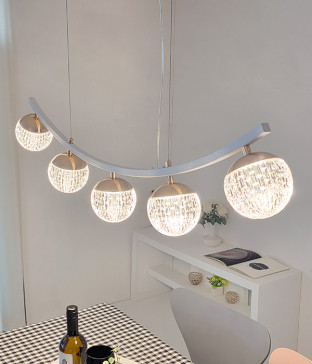 주카 라운드 5등 크리스탈식탁등 LED40W